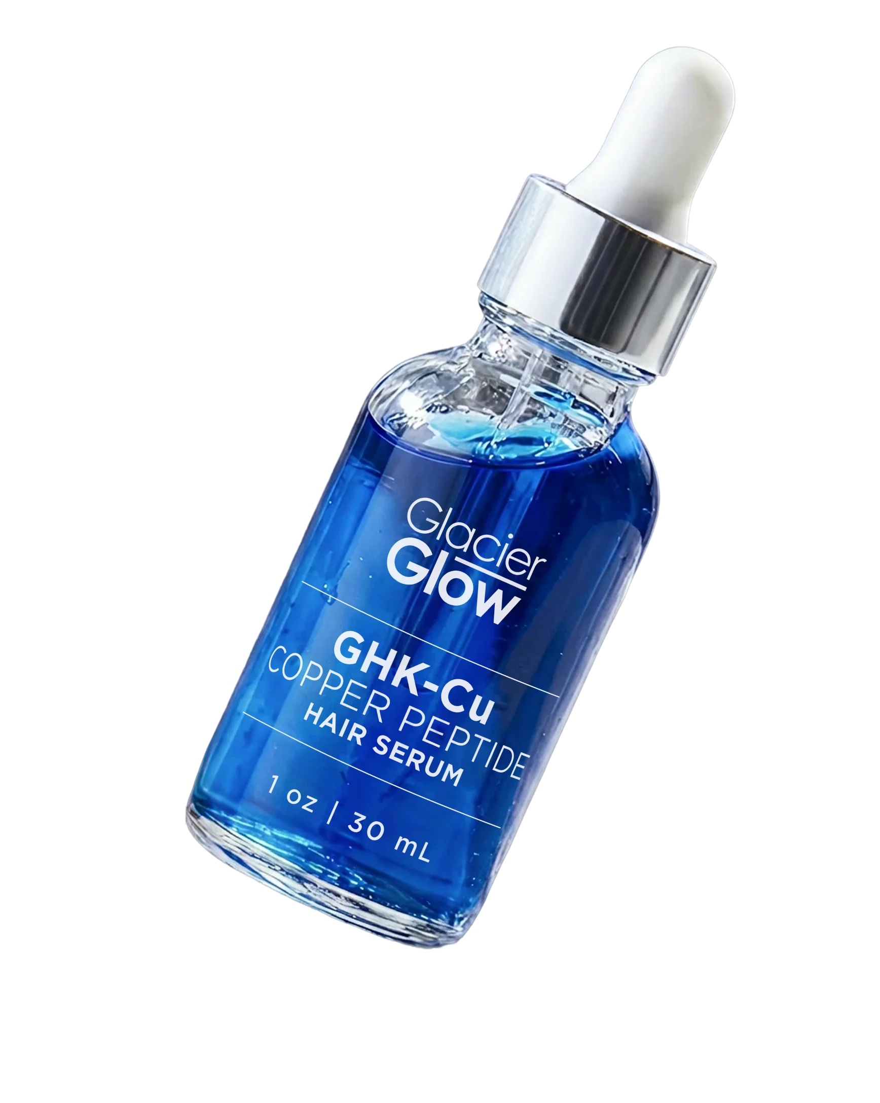 GlacierGlow GHK-Cu Copper Peptide Hair Serum bottle